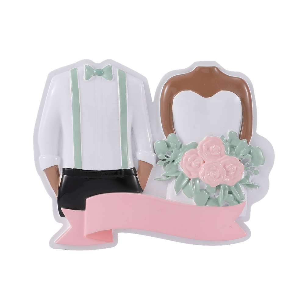 AA2519 - Modern Wedding Couple Personalised Christmas Decoration