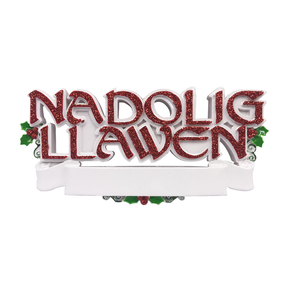 OR2160-NADOLIG - Nadolig Llawen Personalised Christmas Decoration