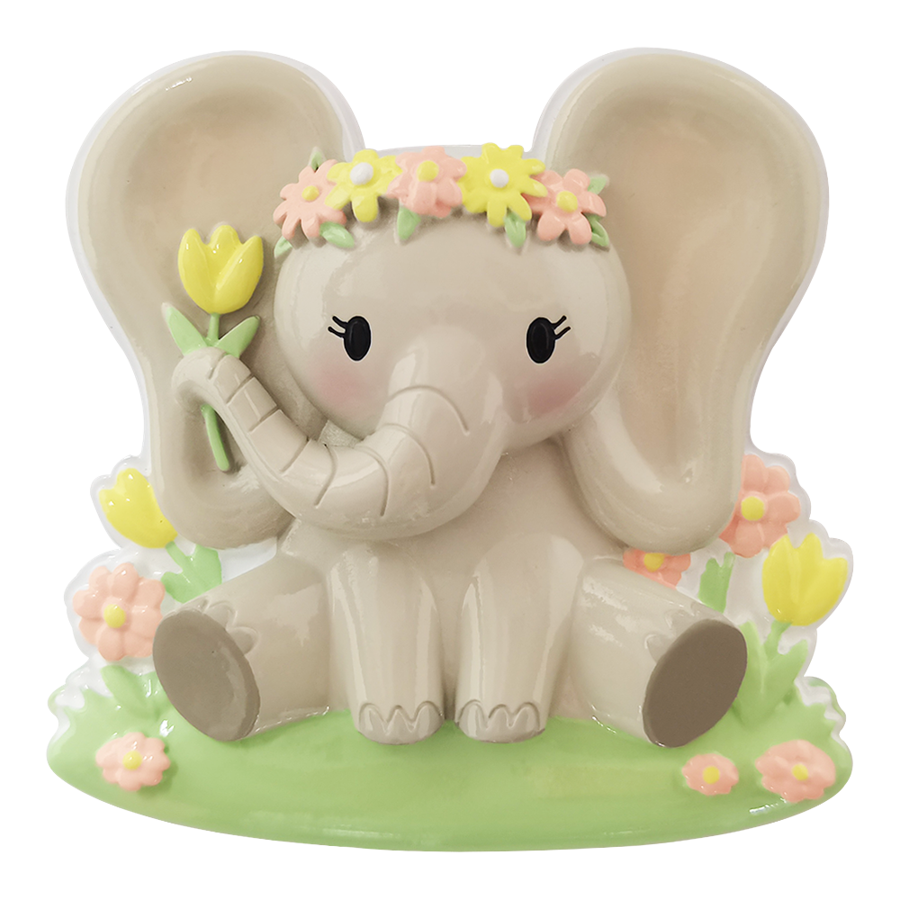 OR2361-F - Elephant Cute Animal (Female) Personalised Christmas Decoration