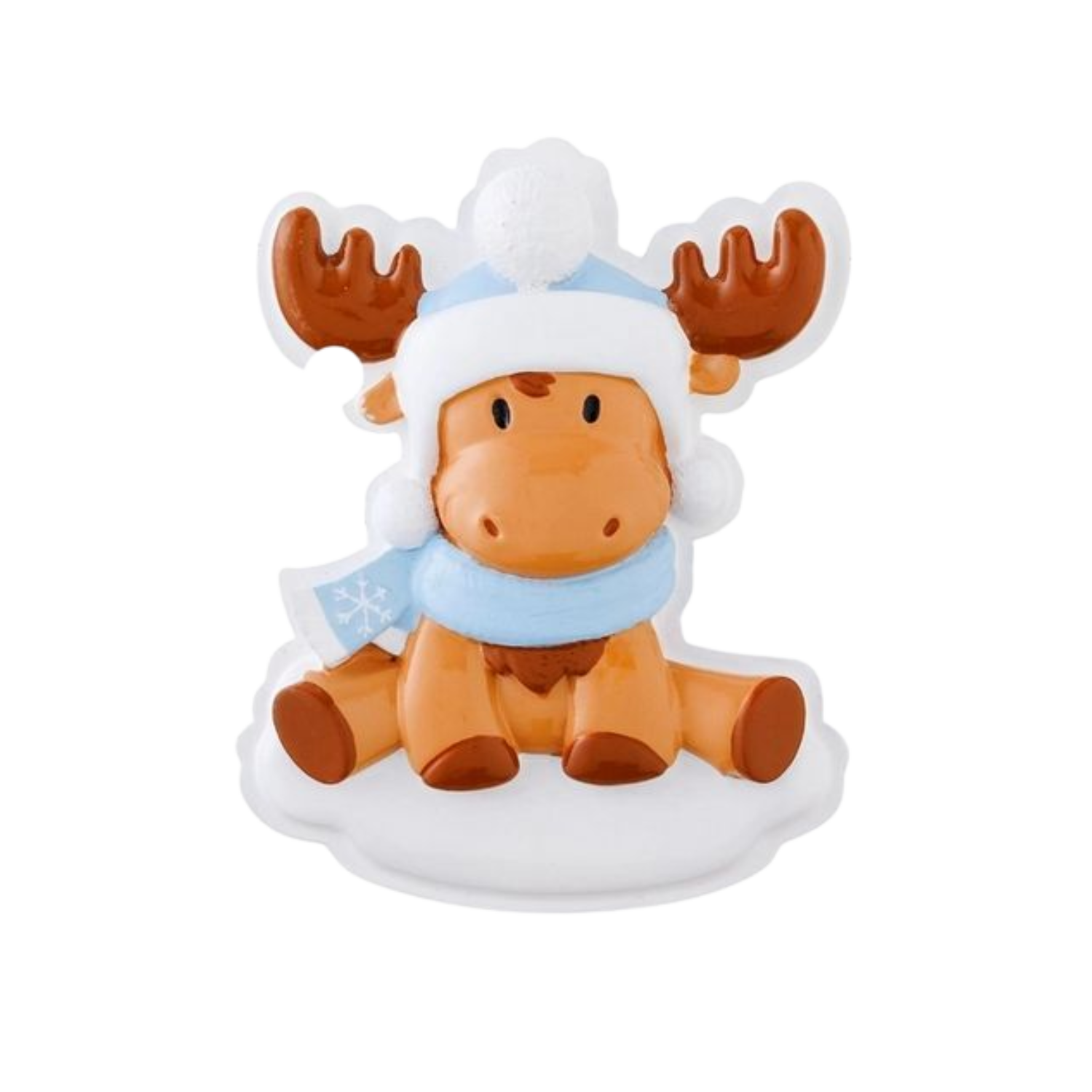 OR2477-B - Moose Baby (Blue) Personalised Christmas Decoration