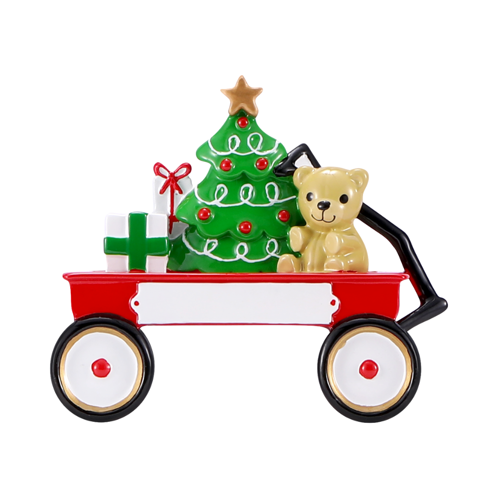 OR2484 - Red Wagon (3D) Personalised Christmas Decoration