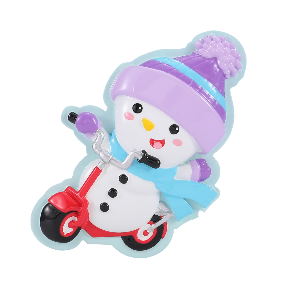 OR2505 - Snowman On Scooter Personalised Christmas Decoration