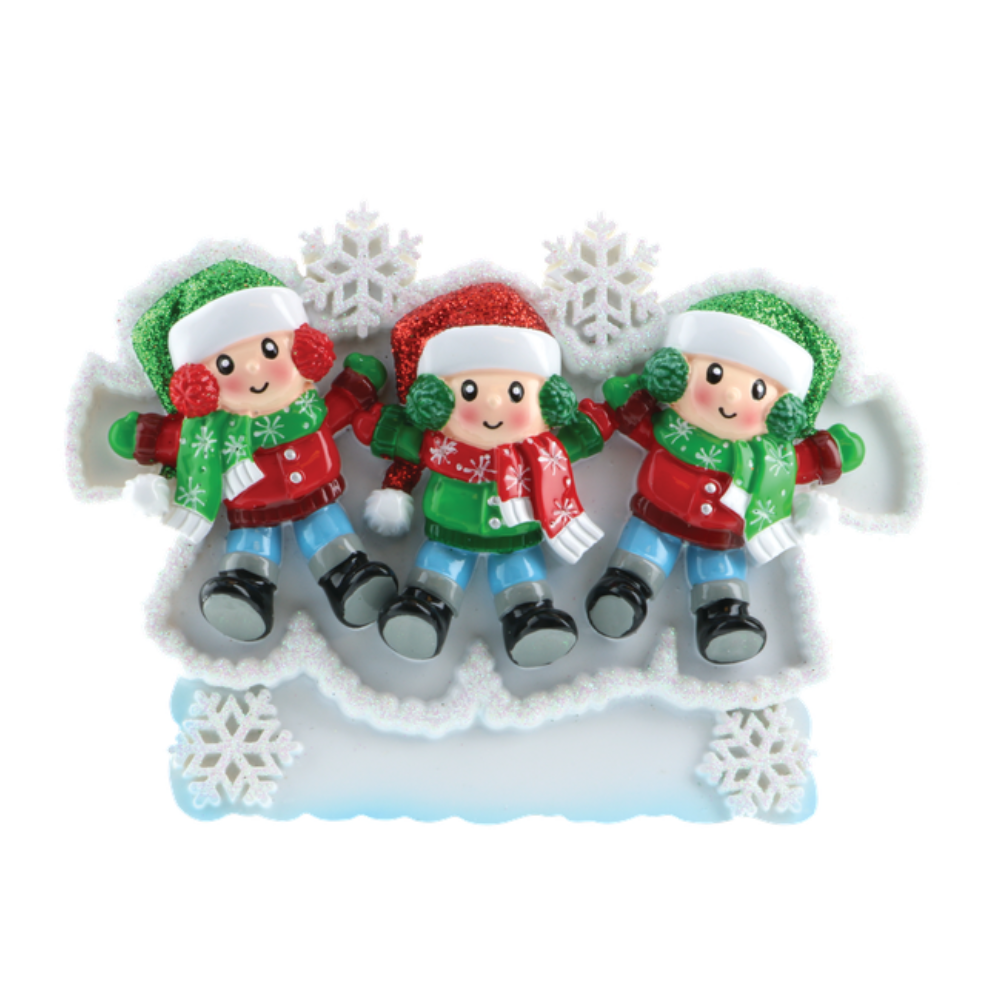 TT1662-3 - Snow Angel Family of 3 Table Topper