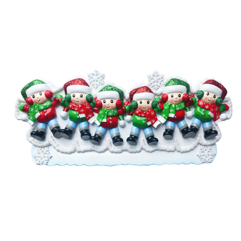 TT1662-6 - Snow Angel Family of 6 Table Topper