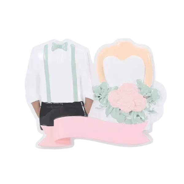 MR2519-A - Modern Wedding Couple Personalised Christmas Decoration