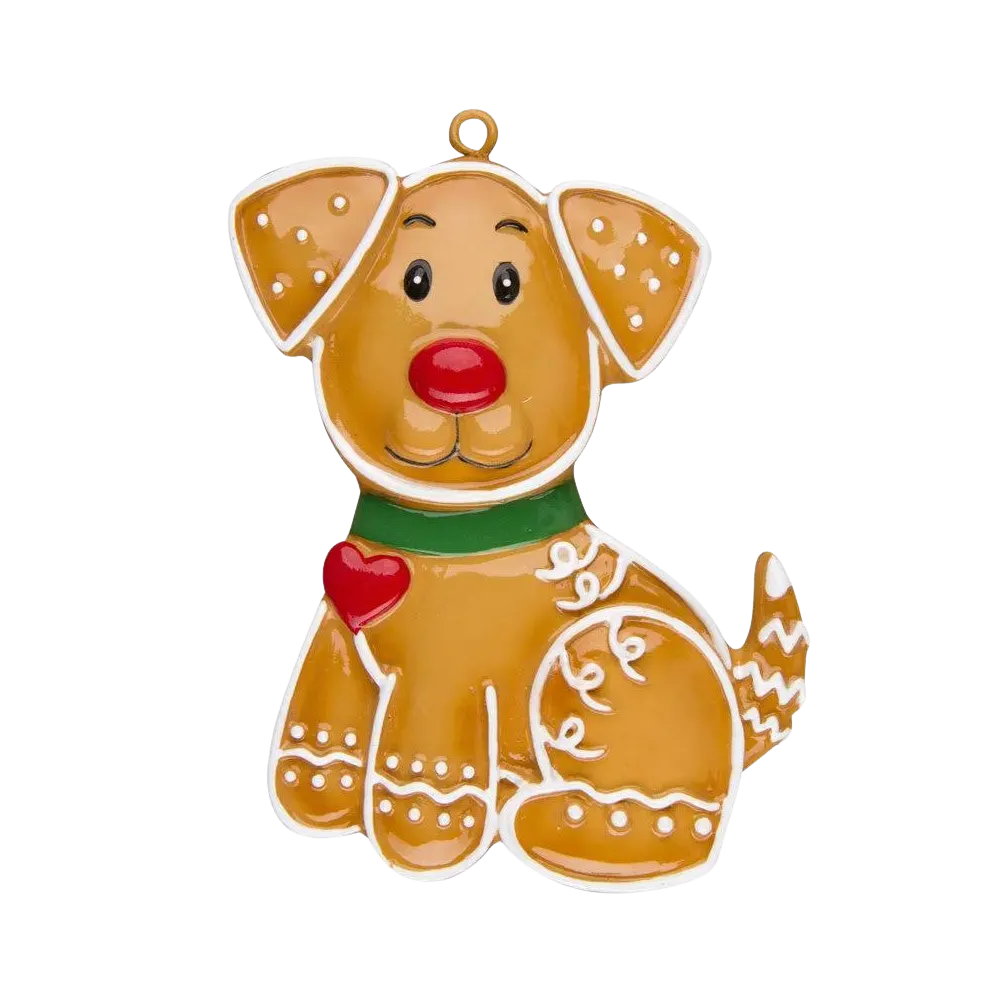 OR1222 - Gingerbread Dog Personalised Christmas Decoration