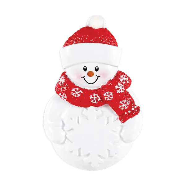 OR1430 - Snowman W/Snowflake Personalised Christmas Decoration