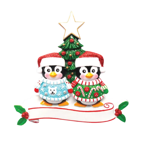 OR1602-2 - Ugly Sweater Couple Personalised Christmas Decoration