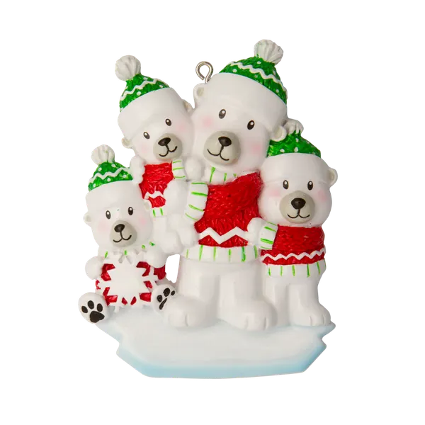 OR1674-3 - Single Dad With 3 Children Personalised Christmas Decoration