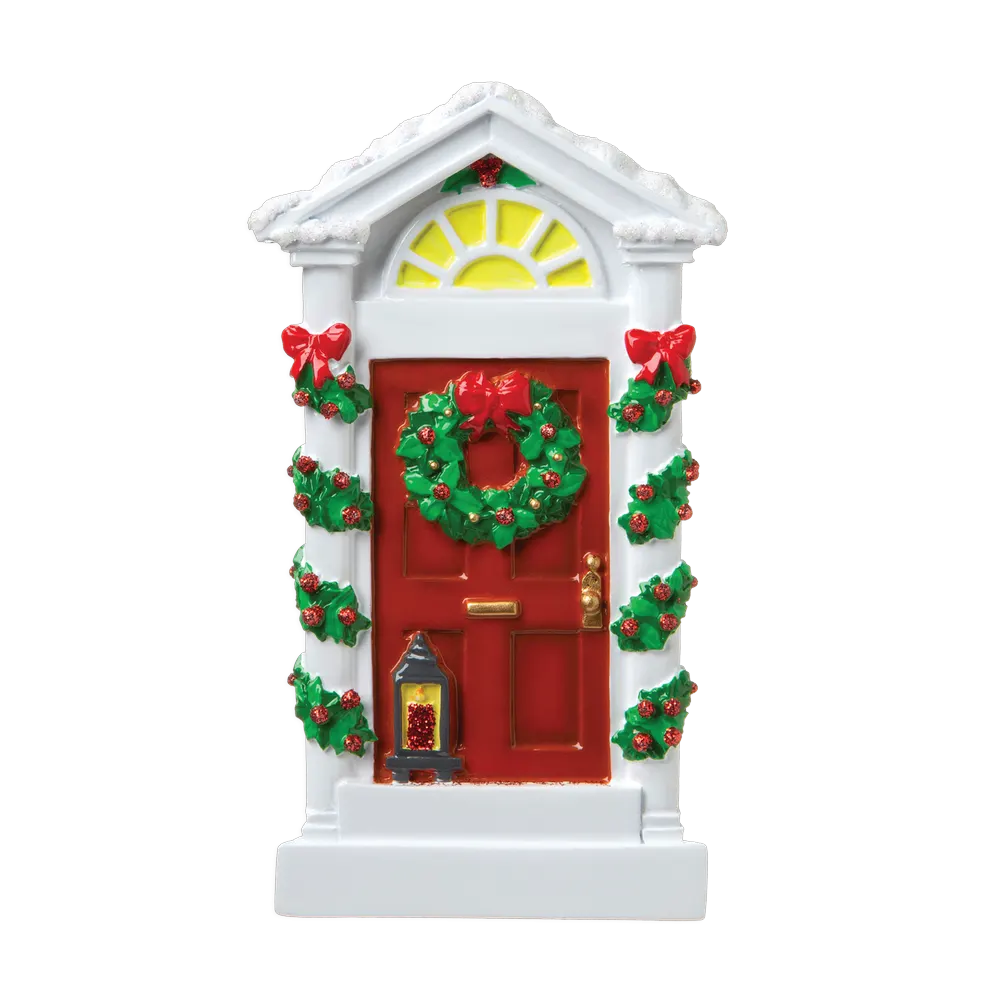 OR1699 - Historic House Door Personalised Christmas Decoration