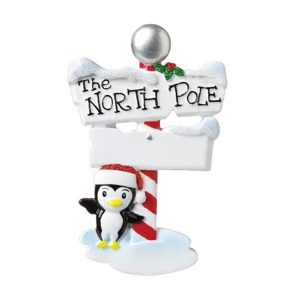 OR1739 - North Pole Sign Personalised Christmas Decoration