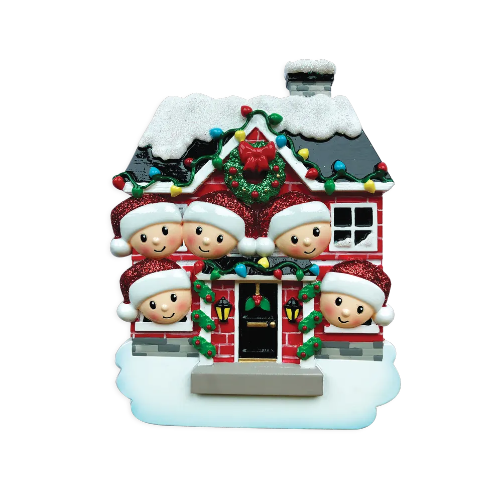 OR1911-5 - New House Family of 5 Personalised Christmas Decoration