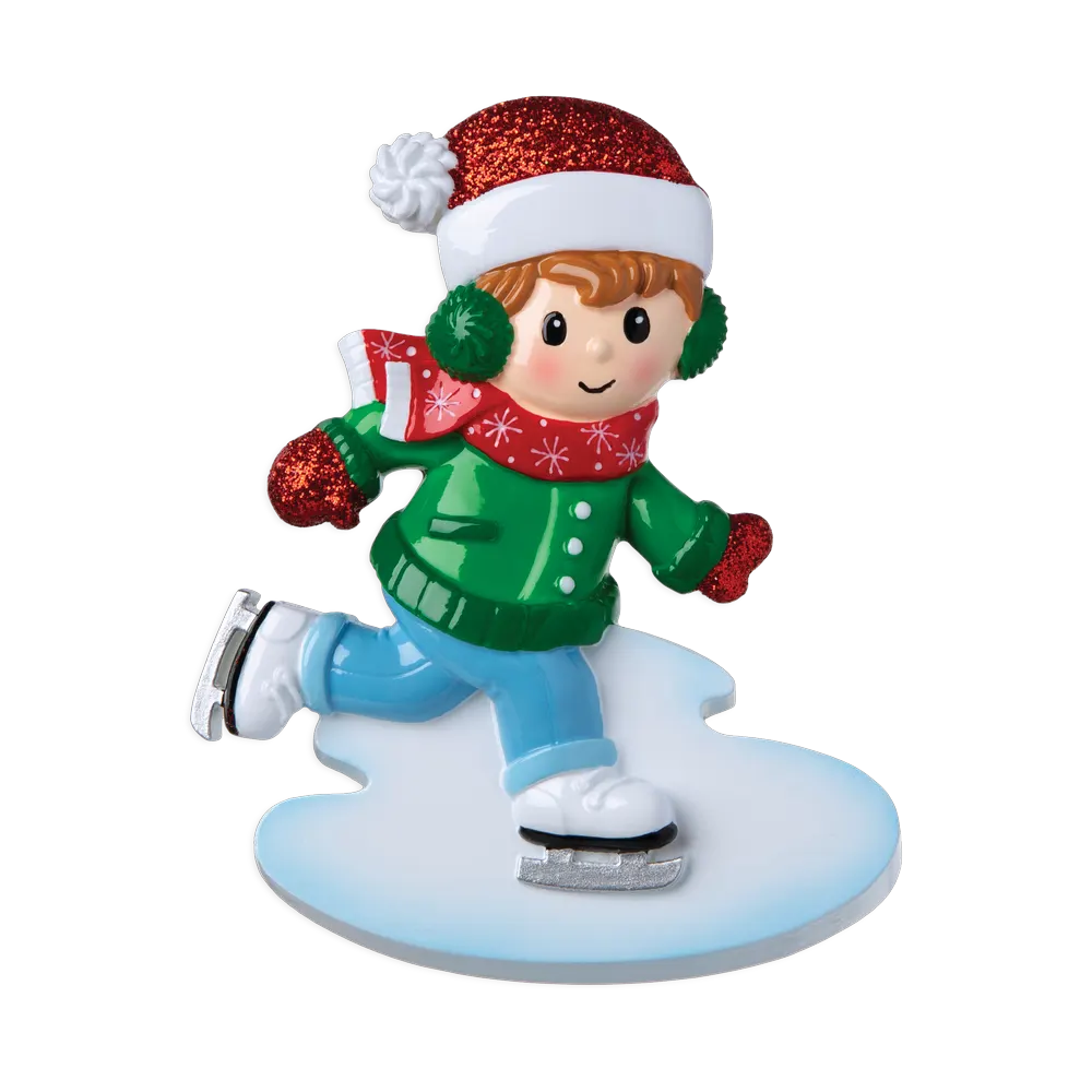 OR1959-B - Ice Skater Boy Personalised Christmas Decoration