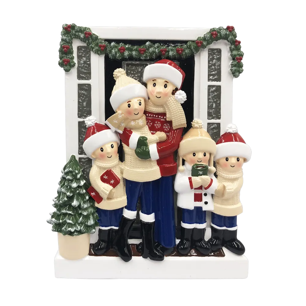 OR2026-5 - Farm House Family of 5 Personalised Christmas Decoration