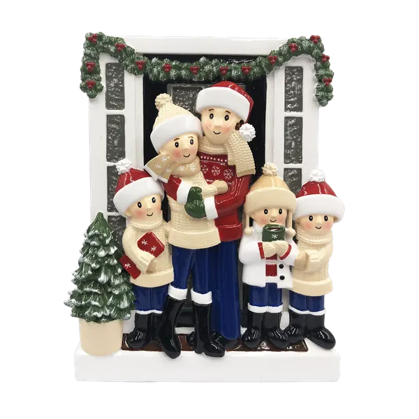 OR2026-5 - Farm House Family of 5 Personalised Christmas Decoration