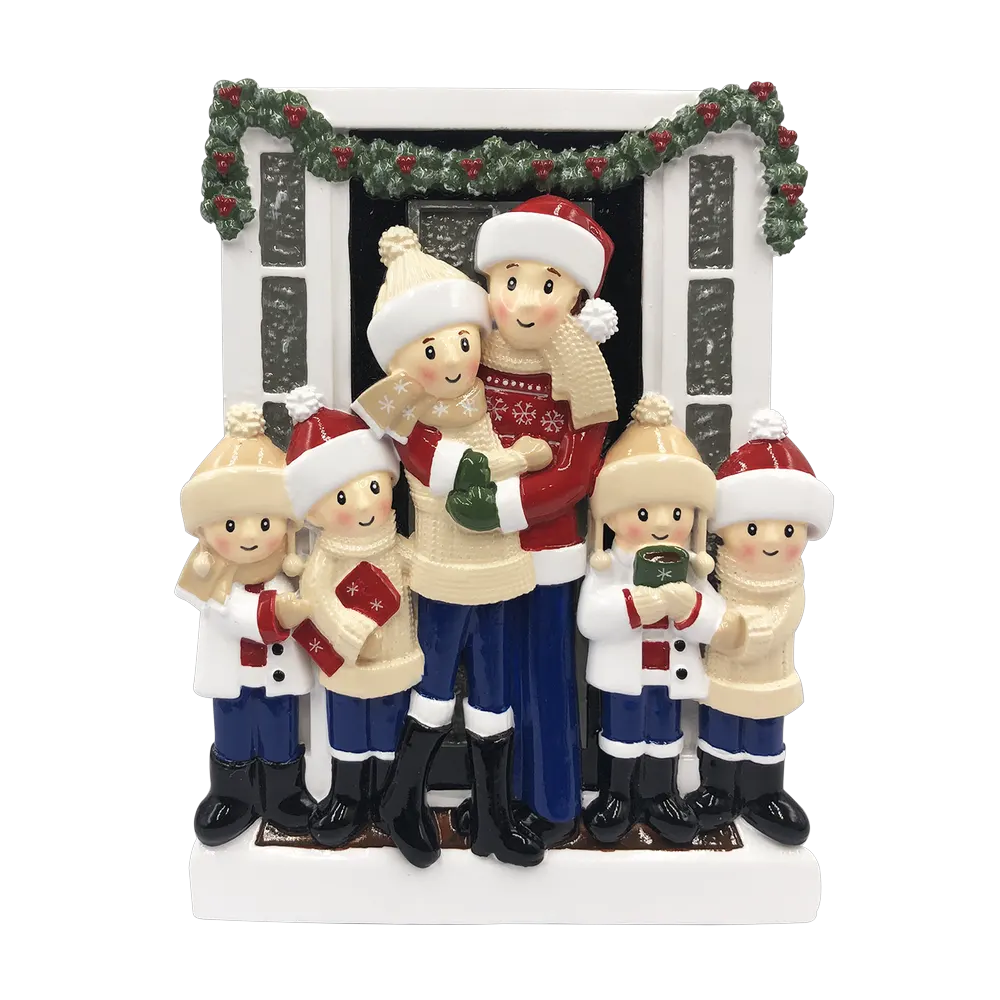OR2026-6 - Farm House Family of 6 Personalised Christmas Decoration