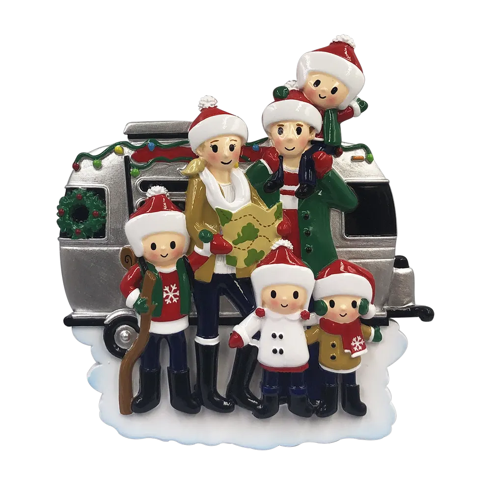 OR2028-6 - Rv Family of 6 Personalised Christmas Decoration