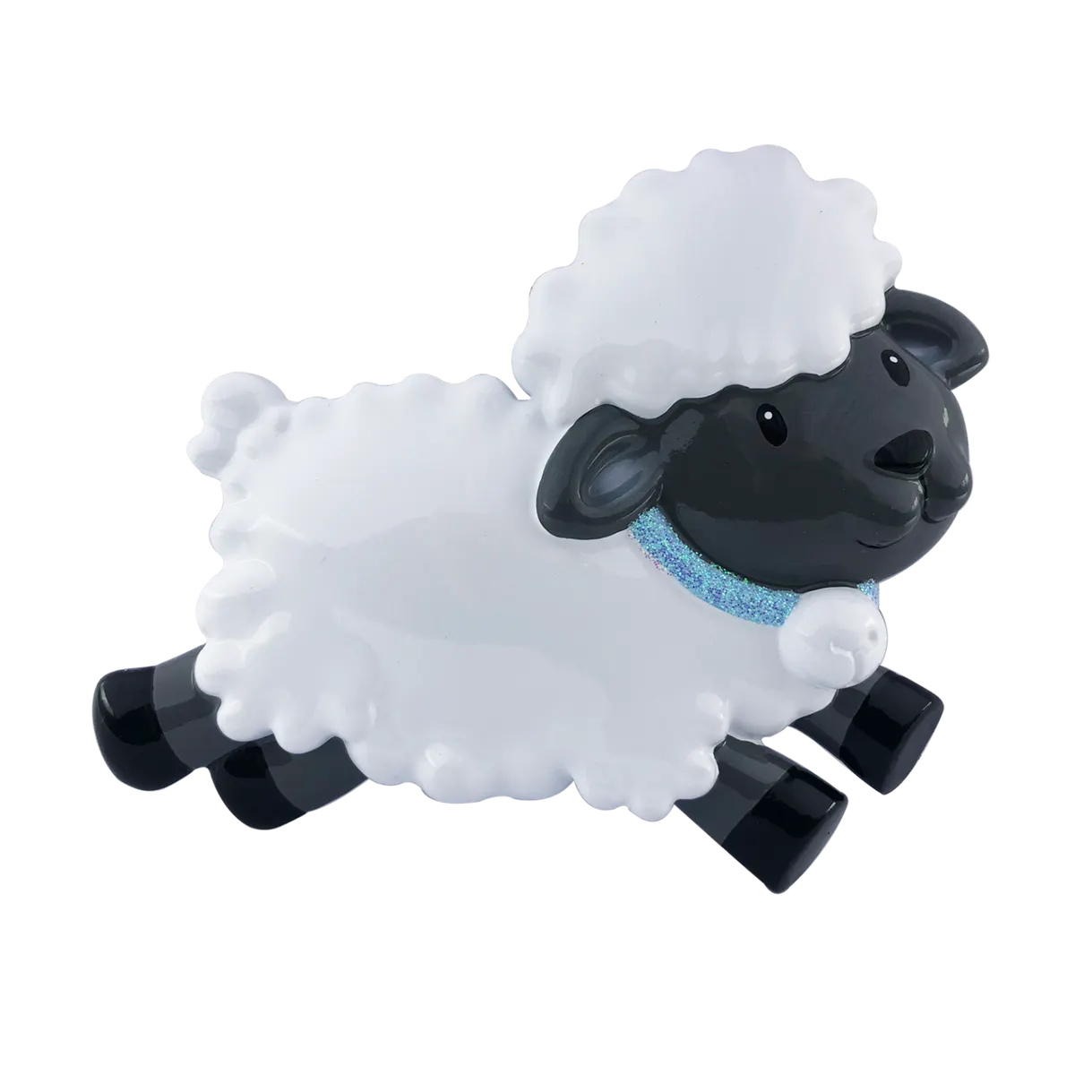 OR2138-B - Baby's First Sheep (Blue) Personalised Christmas Decoration