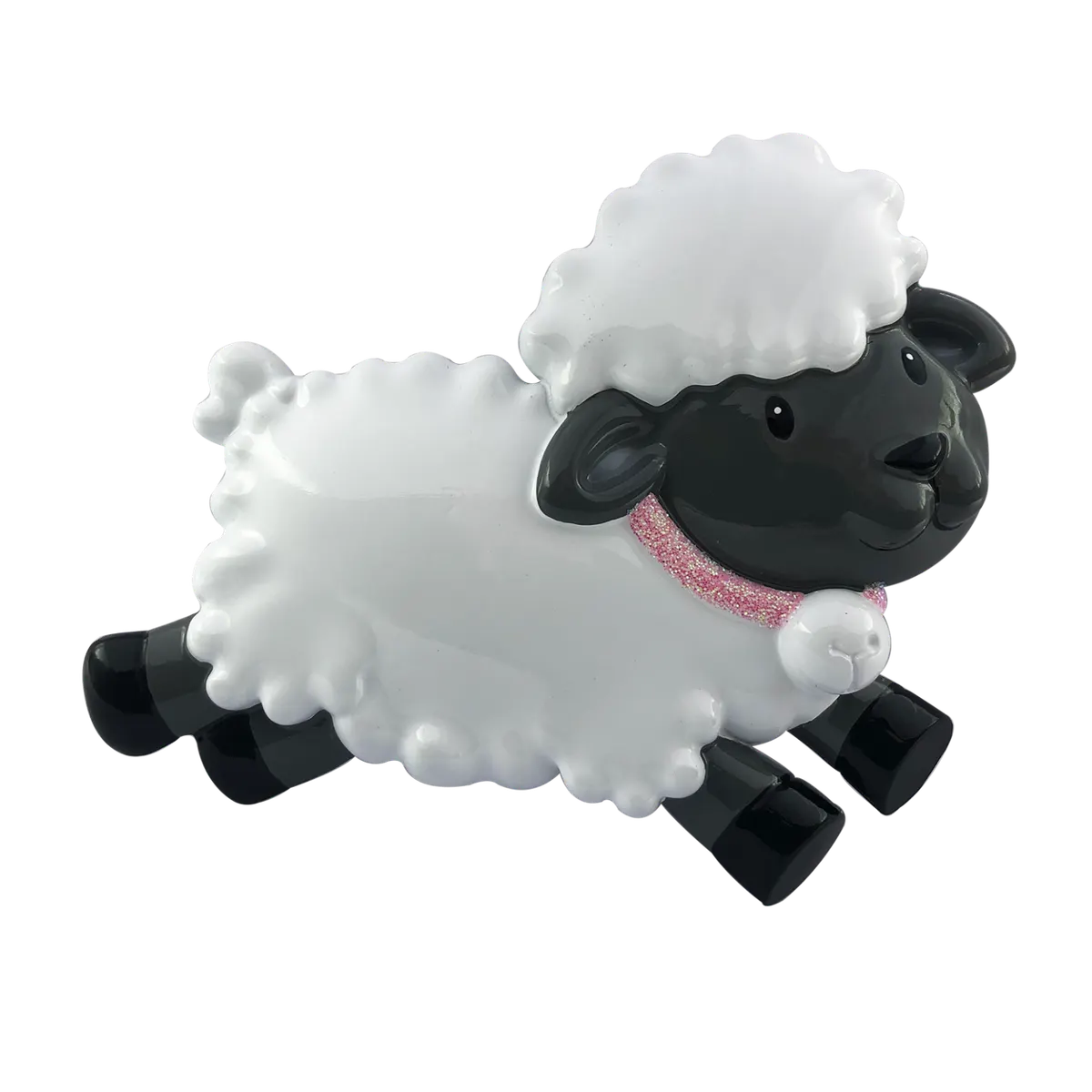 OR2138-P - Baby's First Sheep (Pink) Personalised Christmas Decoration