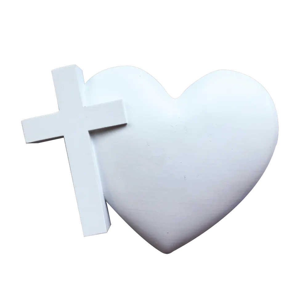 OR2159 - Cross & Heart Personalised Christmas Decoration