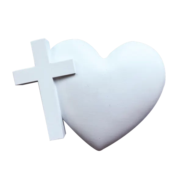 OR2159 - Cross & Heart Personalised Christmas Decoration