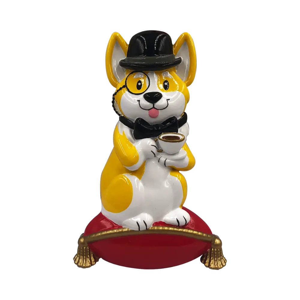 OR2168-M - Corgi Tea Party (Male) Personalised Christmas Decoration