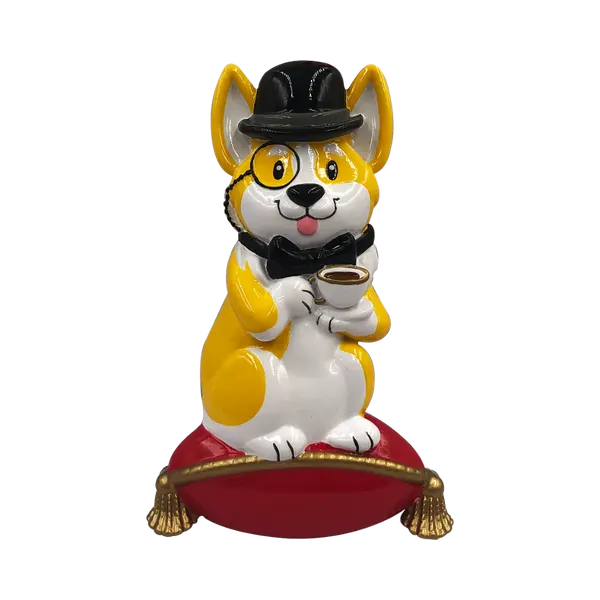 OR2168-M - Corgi Tea Party (Male) Personalised Christmas Decoration
