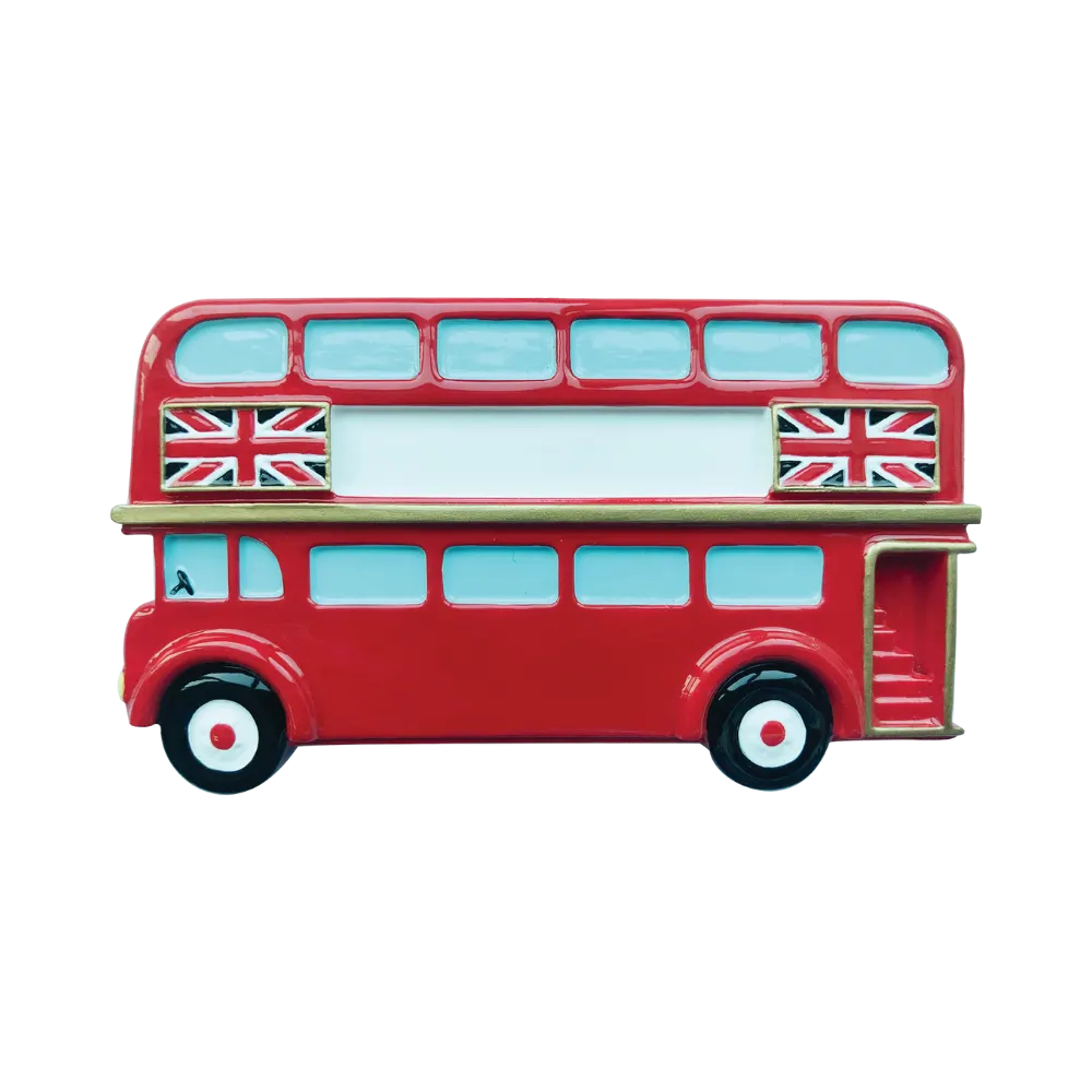 OR2174 - Red London Bus Blank Personalised Christmas Decoration