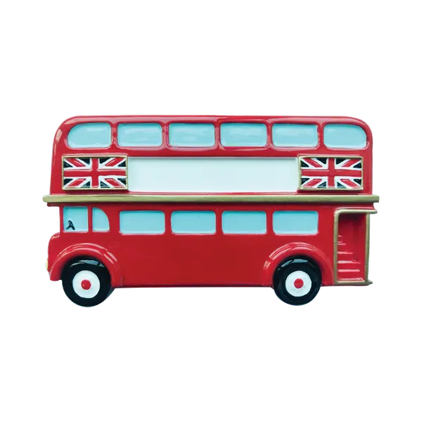 OR2174 - Red London Bus Blank Personalised Christmas Decoration