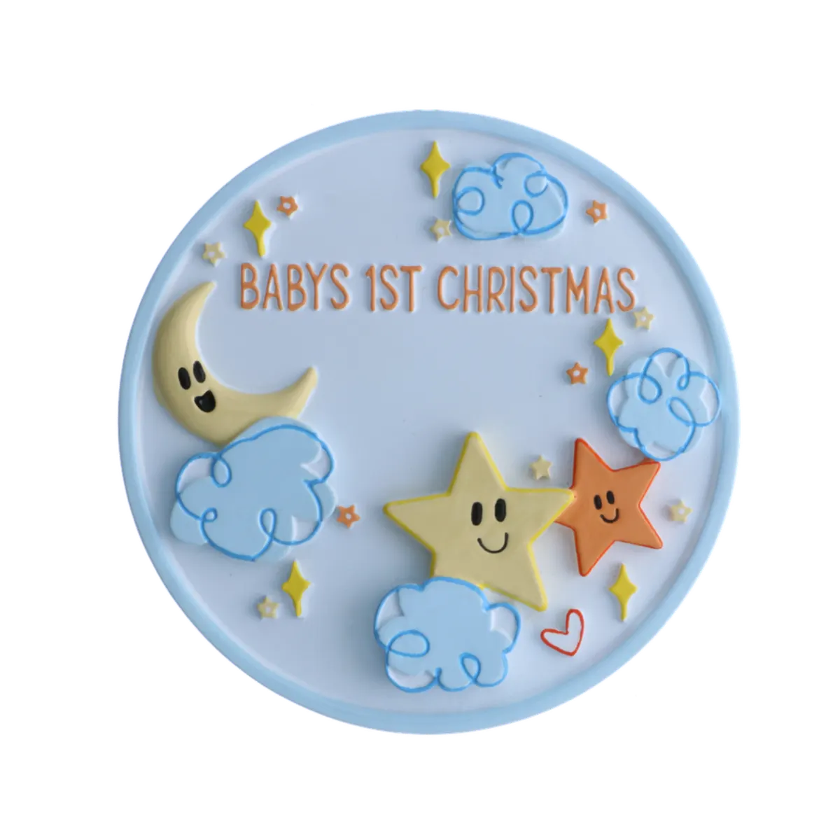 OR2233 - Baby's 1St Christmas Stars And Clouds Personalised Christmas Decoration
