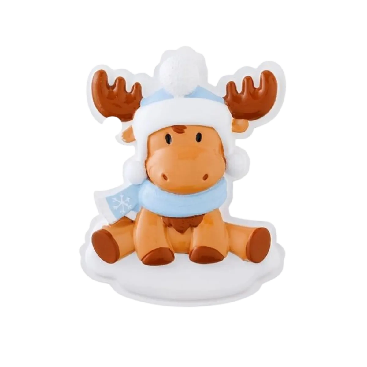OR2477-B - Moose Baby (Blue) Personalised Christmas Decoration