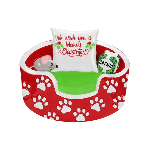 OR2761 - Cat Bed "We Wish You A Meowing Christmas"