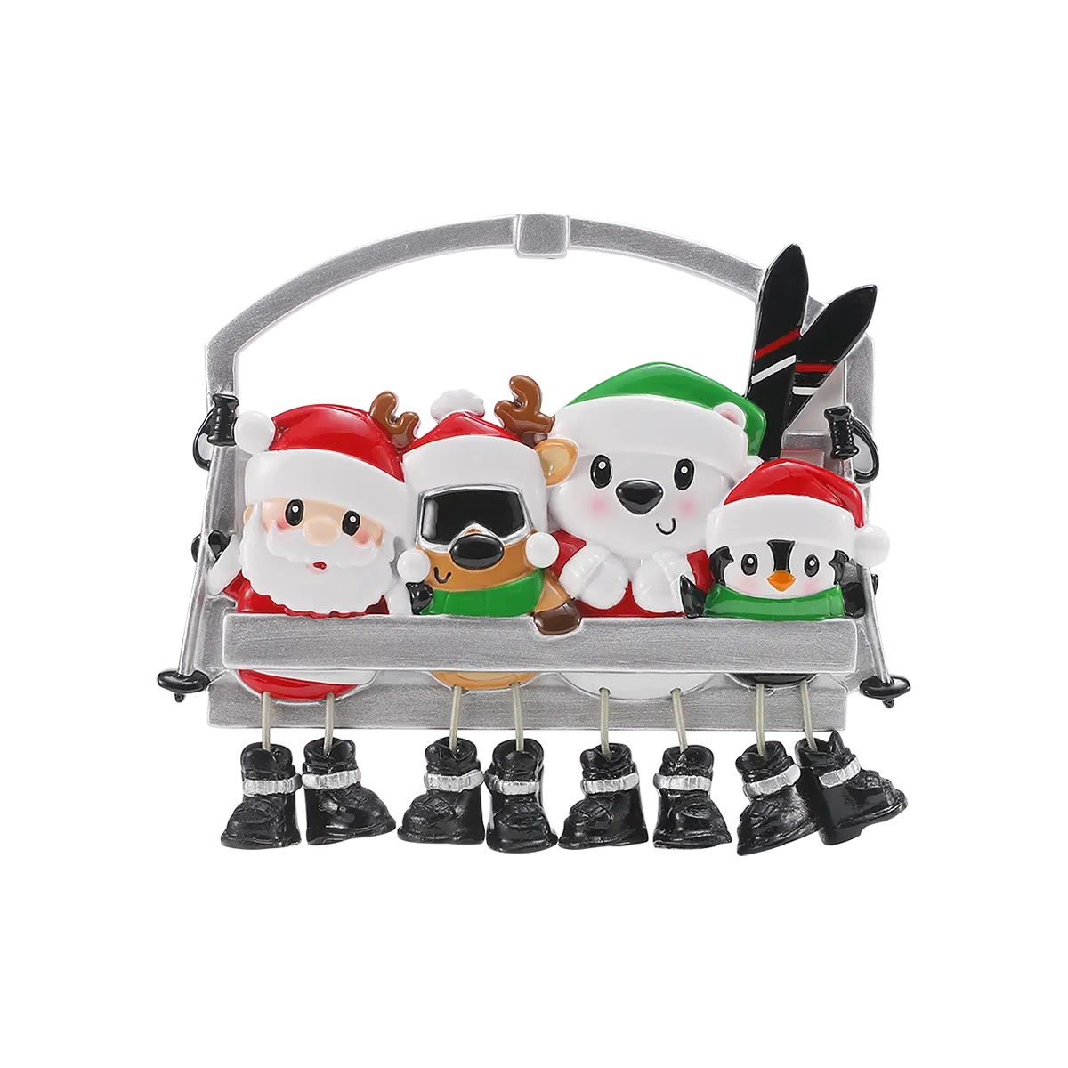 OR3048-4 - Ski Lift Family Dangling Legs - 4