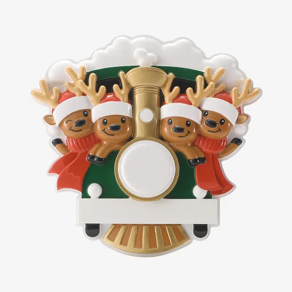 OR3087-4 - Reindeer on Christmas Train Family of 4