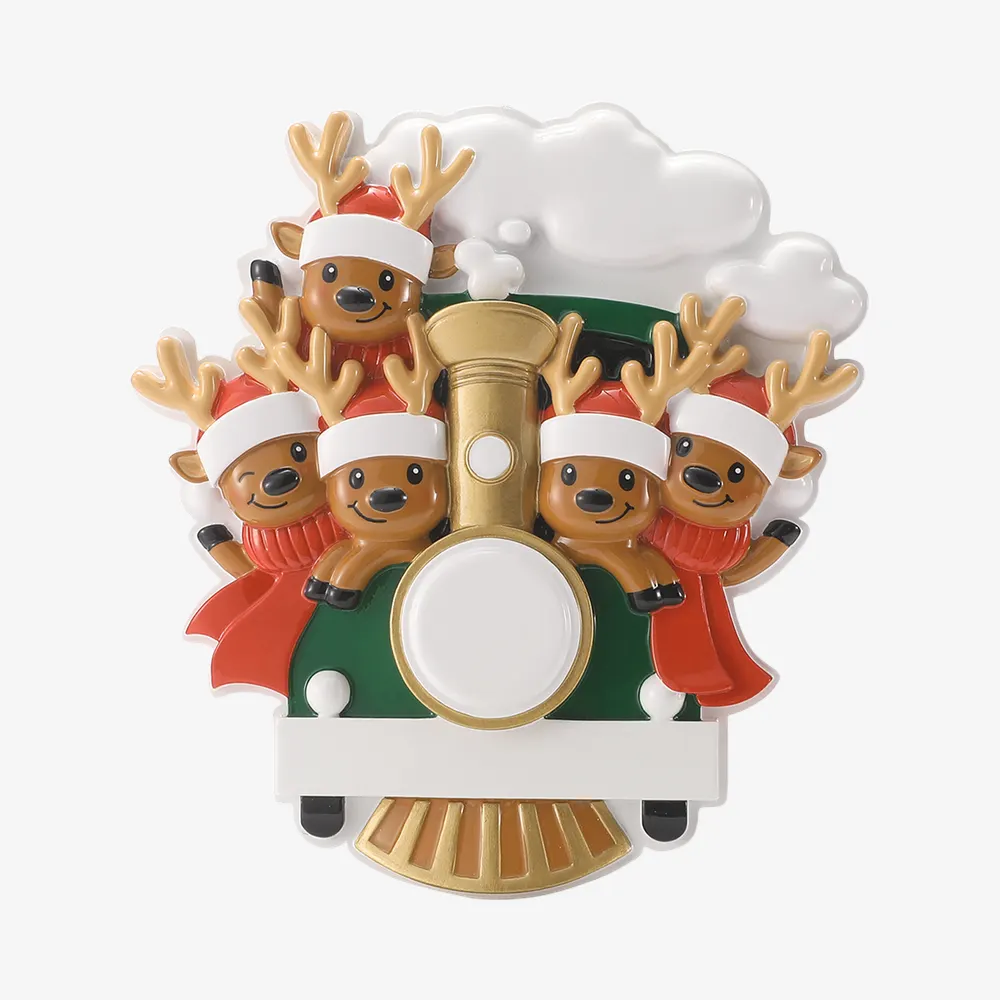OR3087-5 - Reindeer on Christmas Train Family of 5