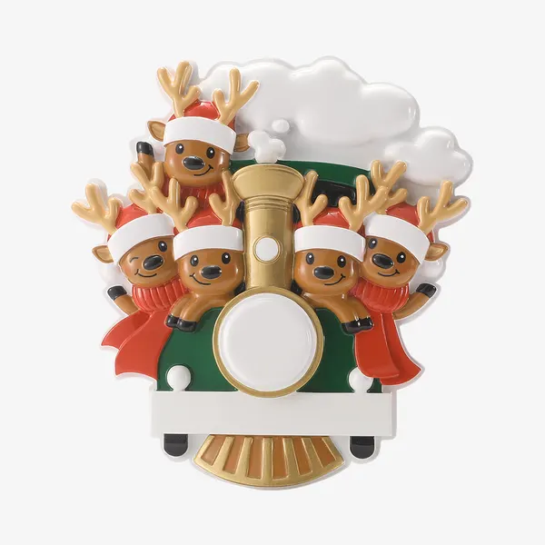 OR3087-5 - Reindeer on Christmas Train Family of 5