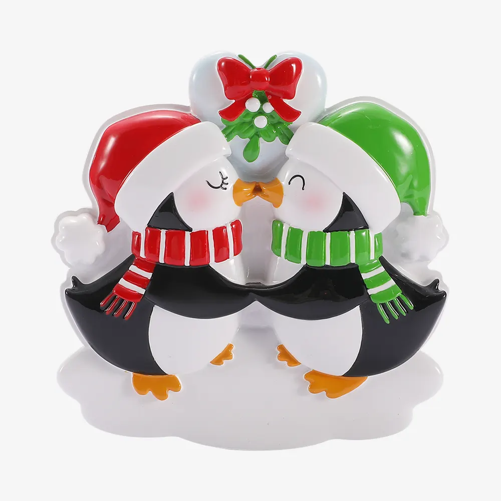 OR3106 - Cute Mistletoe with Kissing Penguins