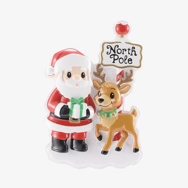 OR3152 - Santa And His Reindeer At The North Pole
