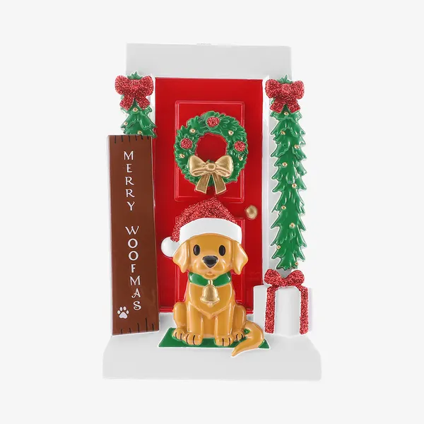 OR3183 - Merry Woofmas Wall Sign Door Best with Dog