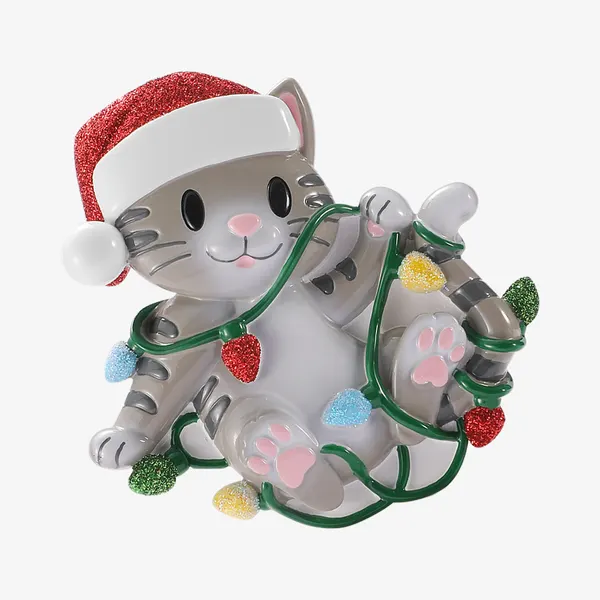 OR3321 - Cat Tangled in Lights