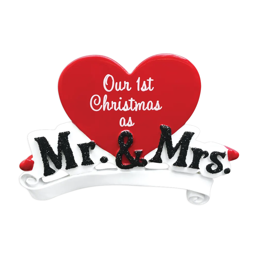 OR821 - Mr. And Mrs. Personalised Christmas Decoration