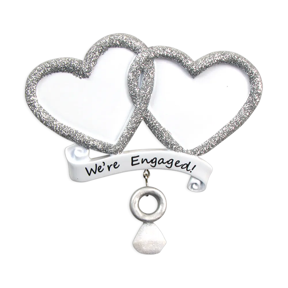 OR822 - We're Engaged! Personalised Christmas Decoration