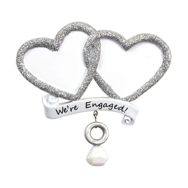OR822 - We're Engaged! Personalised Christmas Decoration