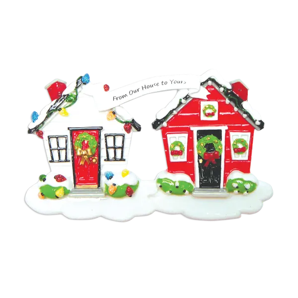 OR835 - From Our House To Yours Personalised Christmas Decoration
