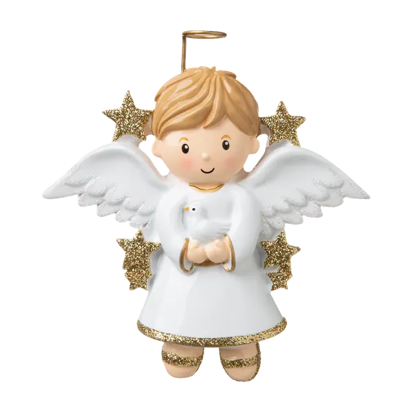 OR907-B - Angel (Boy) Personalised Christmas Decoration