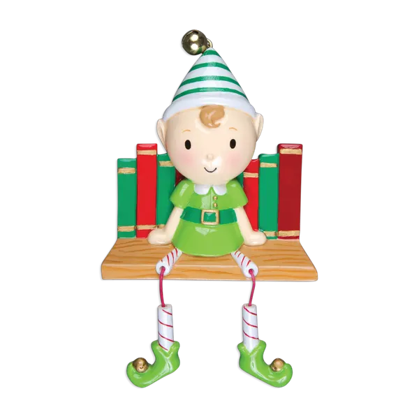 OR929 - Elf On Books Personalised Christmas Decorations