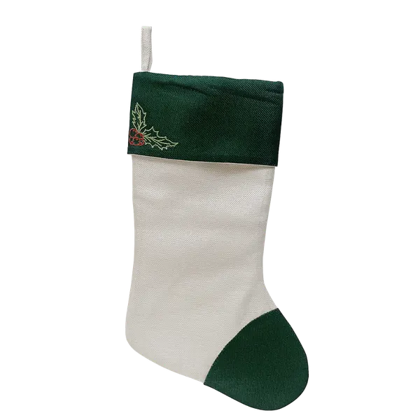 PBS177 - Green Knit Christmas Stocking
