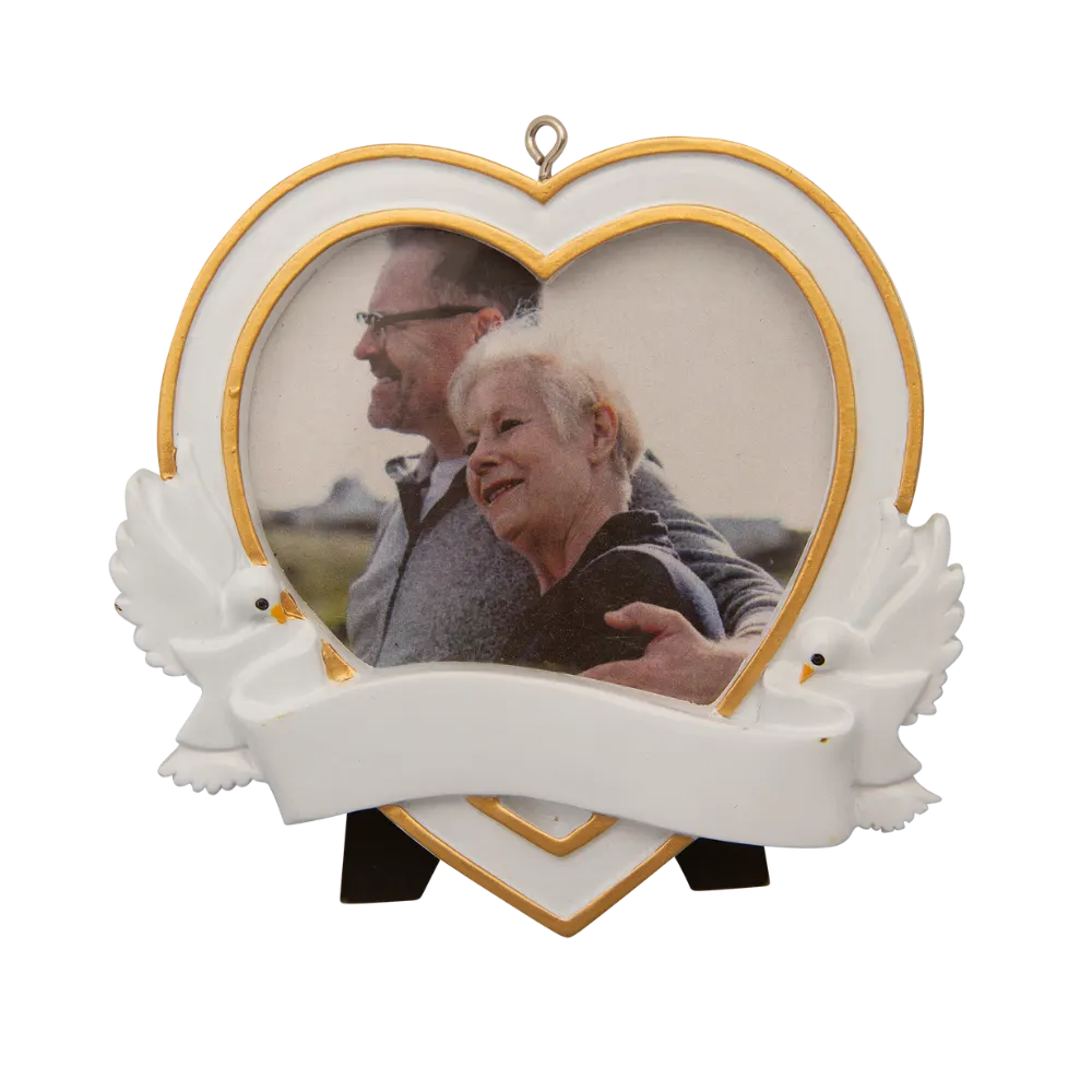 PF1765 - Memorial Heart Photo Frame Personalised Christmas Decoration