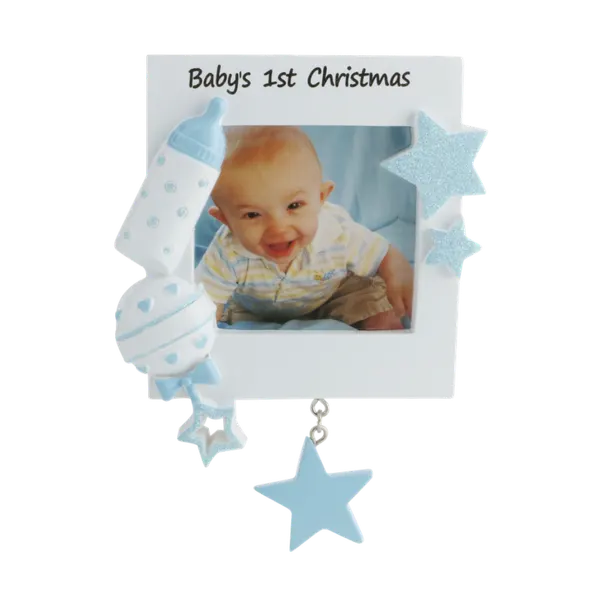 PF600-B - Christmas Baby Frame (Blue) Personalised Christmas Decoration
