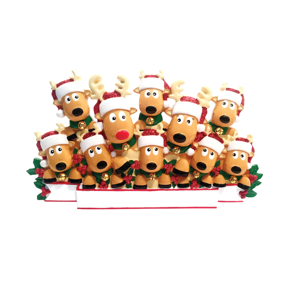 TT1527-10 - New Reindeer (Family of 10) Table Topper